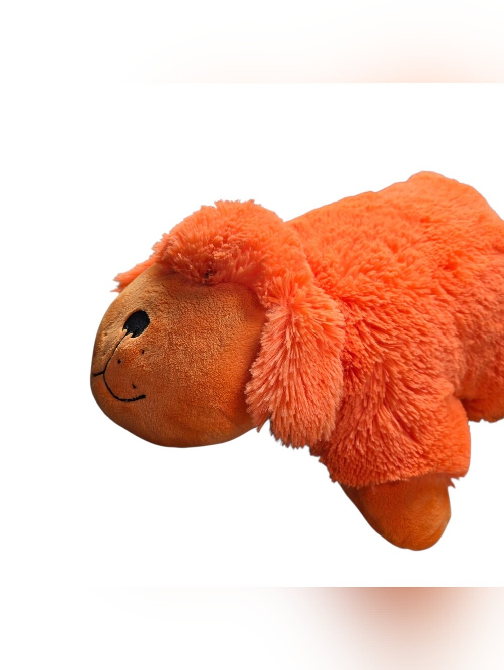 Pillowpet 2012 Neonz Retired Neon Orange Fluffy Sheep Dog
